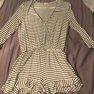 Black & White striped romper